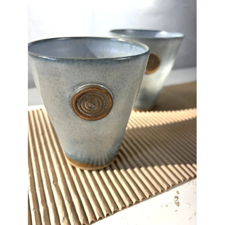 Stor rak bägare med rundel Blue Crystal