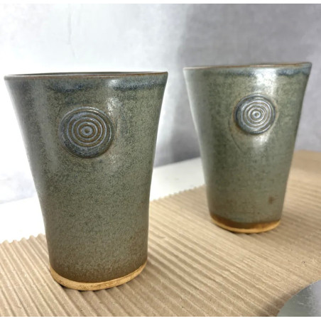Rak hög bägare Blue Crystal med rundel
